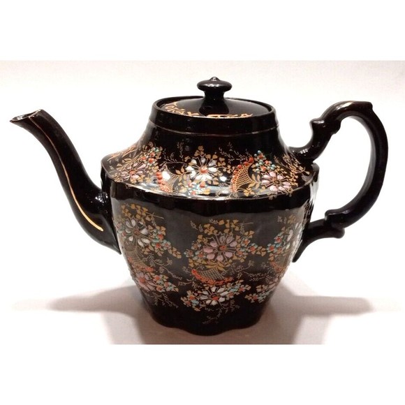 Price Bros England M&M  No 371 Tokay Tea Vintage Tea Pot FLAW 7 Inches Tall - Picture 1 of 7